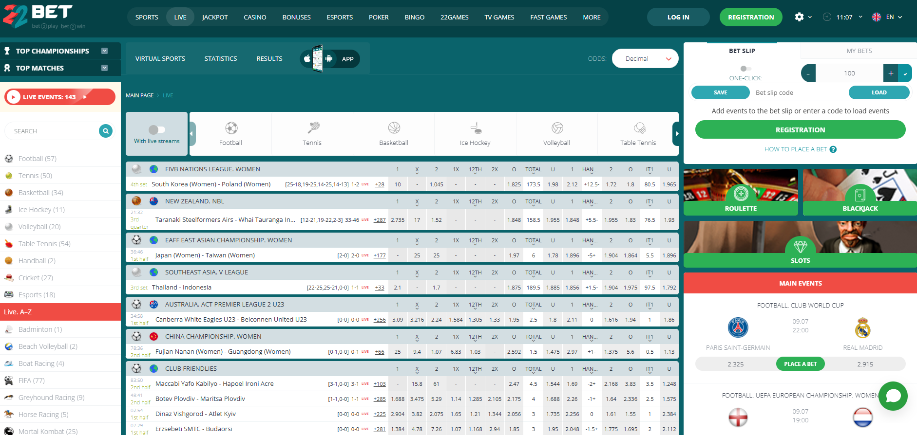 22bet live wetten